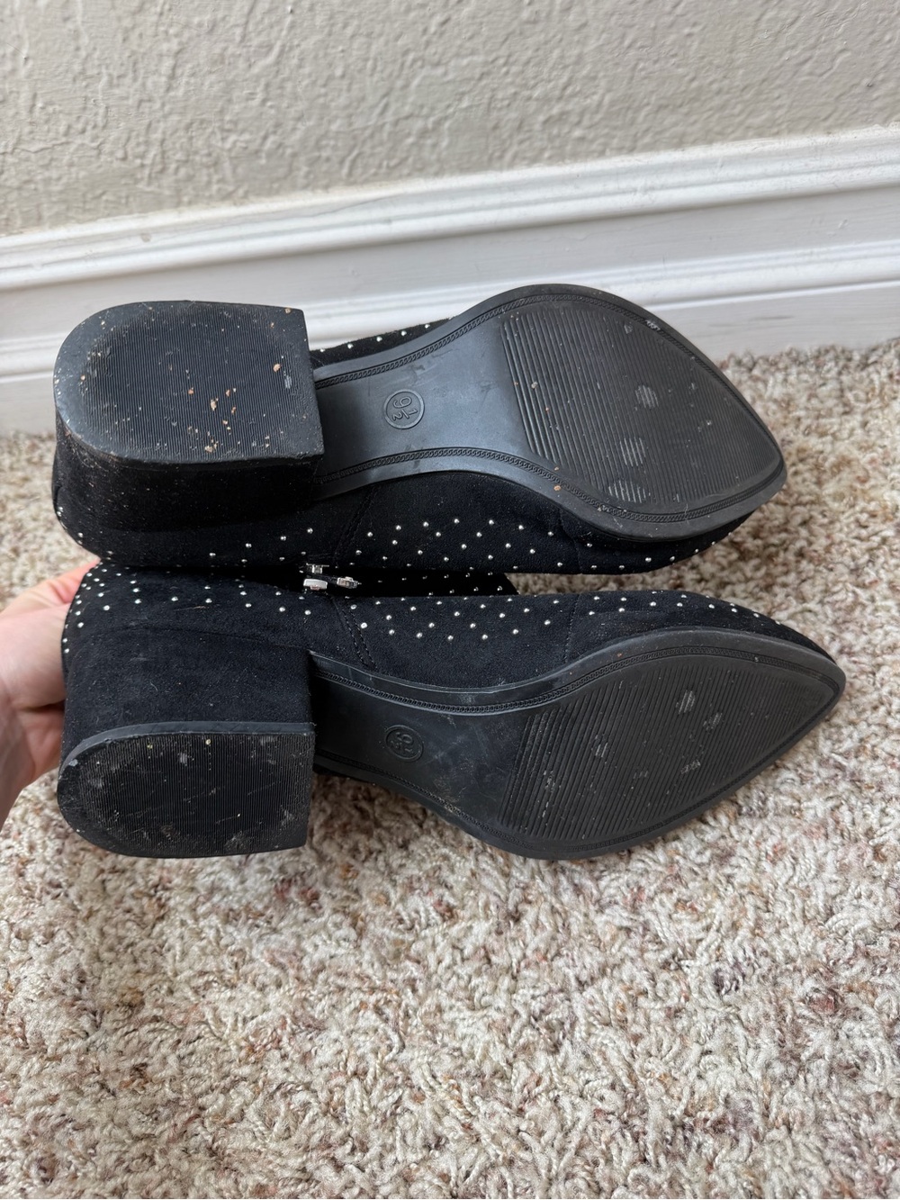Target Black Studded Pointed Ankle Booties - Picture 6 of 7